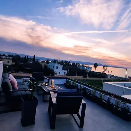 New Villa-roof Garden Sunrise And Ocean Sunset Argaka