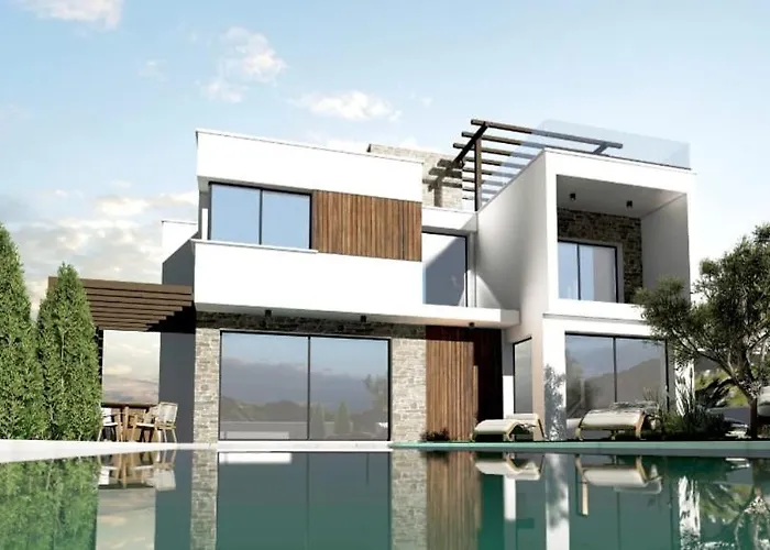 New Villa-roof Garden Sunrise And Ocean Sunset Argaka